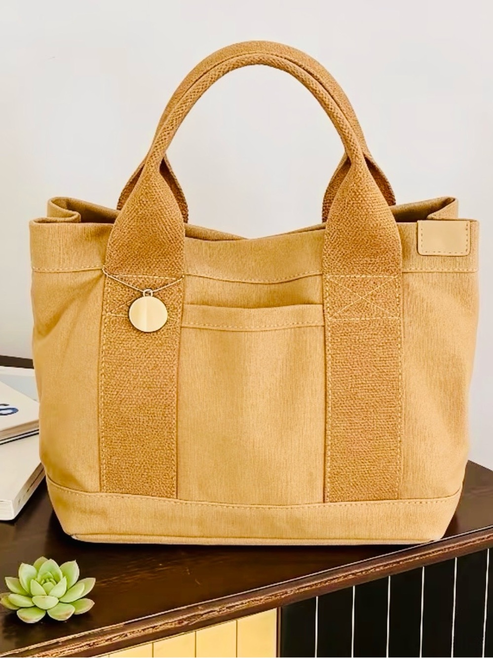 New - Spacious & Stylish Multifunctional Organizer
Canvas Tote Bag - Brown